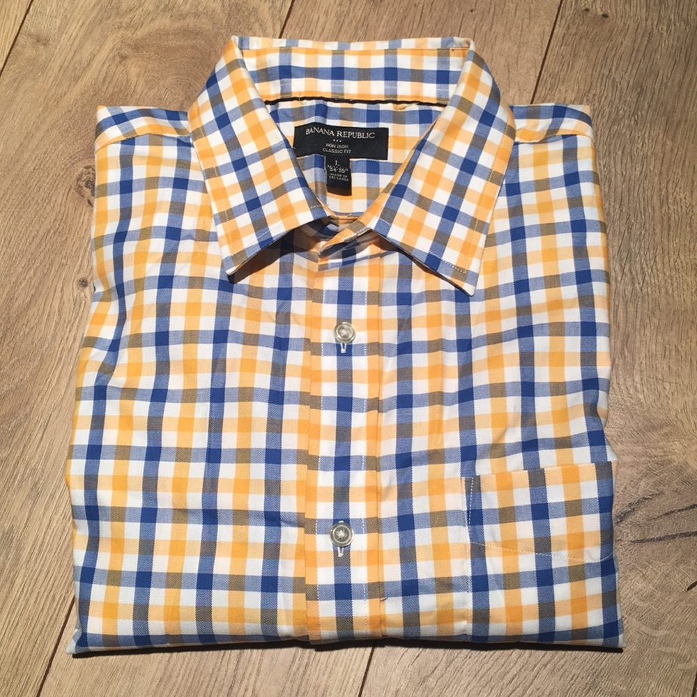 🛍 Checkered Mens Ling Sleeve Dress Shirt